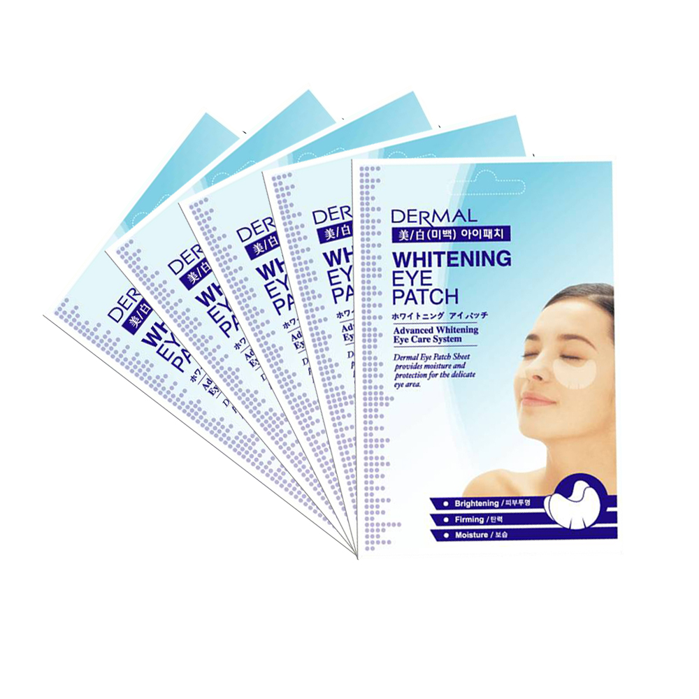 Dermal Korea Whitening Eye Sheet Mask Pack Of 5 Dark Circle Treatment