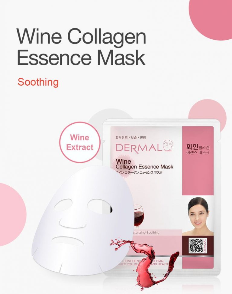 Dermal Korea Wine Collagen Essence Face Mask Dermal Face Mask