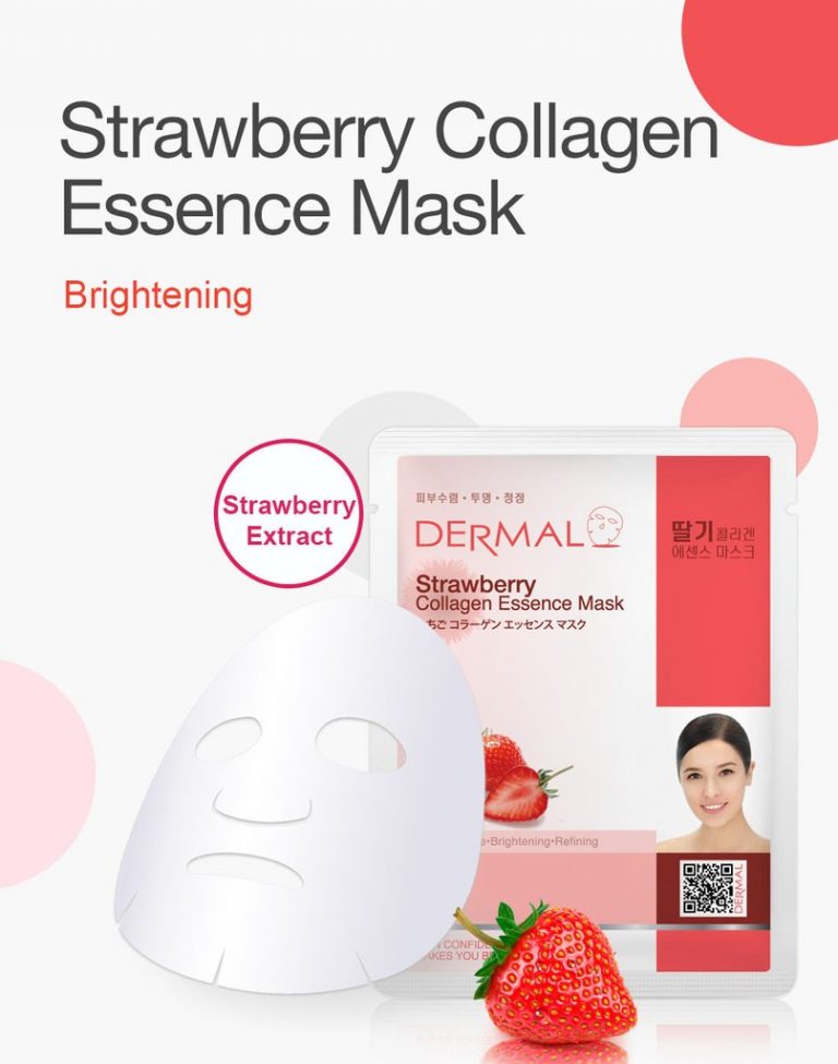 Dermal Korea Strawberry Collagen Essence Face Mask Dermal Face Mask Dermal Sheet Mask