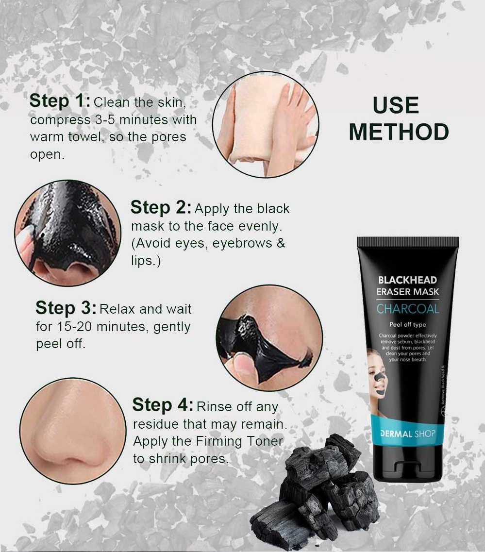 Streng pålidelighed Diskant Dermal Shop Blackhead Eraser Mask- Charcoal - Dermal Face Mask | Dermal  Sheet Mask | Dermal | Dermal Korea | Yeppen Skin | Dermal Shop | Worlds  best sheet masks | Dermal Mask | Dermal Korea Collagen Essence